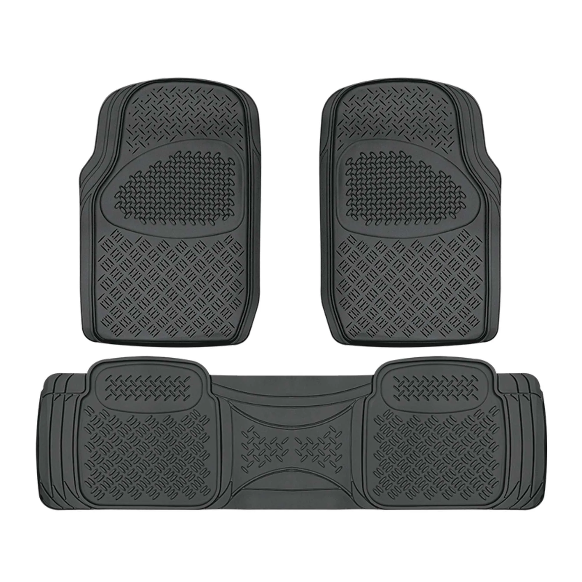 Alfombra De Caucho Universal Para Autos 3 Piezas