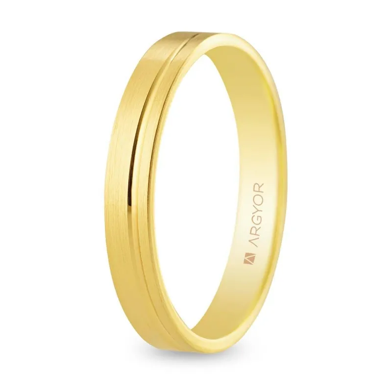 Alianza "Argyor" Satinada Oro 18k 3.5mm (5135316)