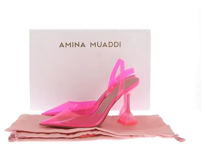 AMINA MUADDI Tacones T.EU 36 Cuero Rosa 