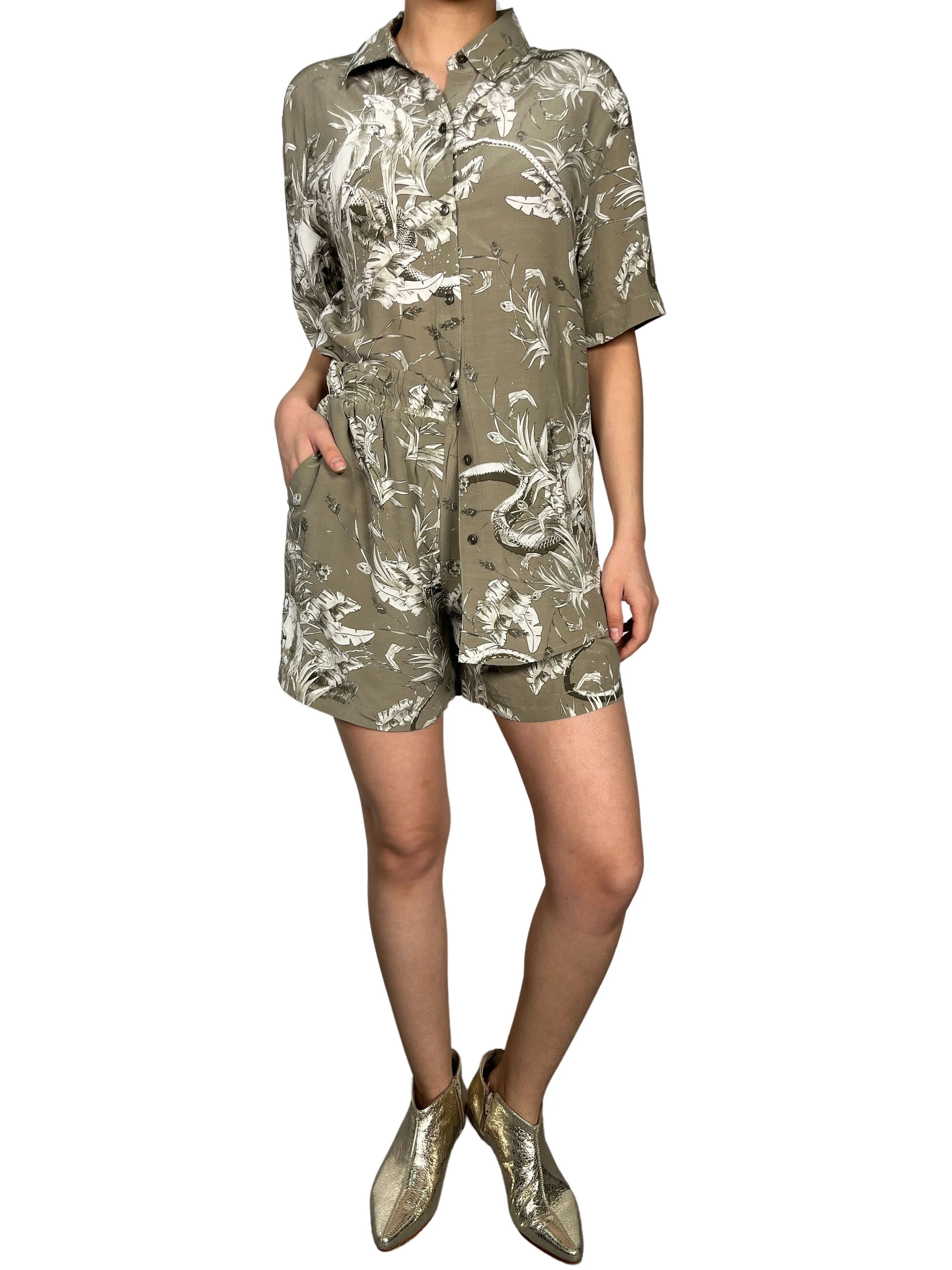 ANINE BING Set Shorts Y Blusa
