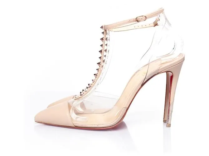 Autre Marque Christian Louboutin, Tacones de salón nude y metacrilato 