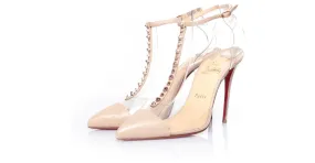 Autre Marque Christian Louboutin, Tacones de salón nude y metacrilato 