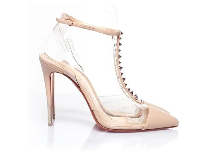 Autre Marque Christian Louboutin, Tacones de salón nude y metacrilato 