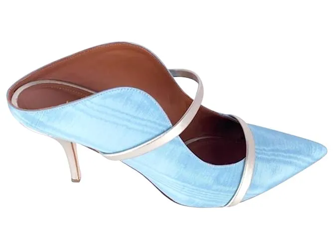 Autre Marque Malone Souliers Maureen 70mm Tacones en Seda Azul 