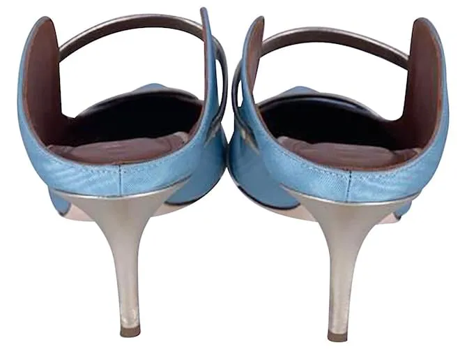 Autre Marque Malone Souliers Maureen 70mm Tacones en Seda Azul 