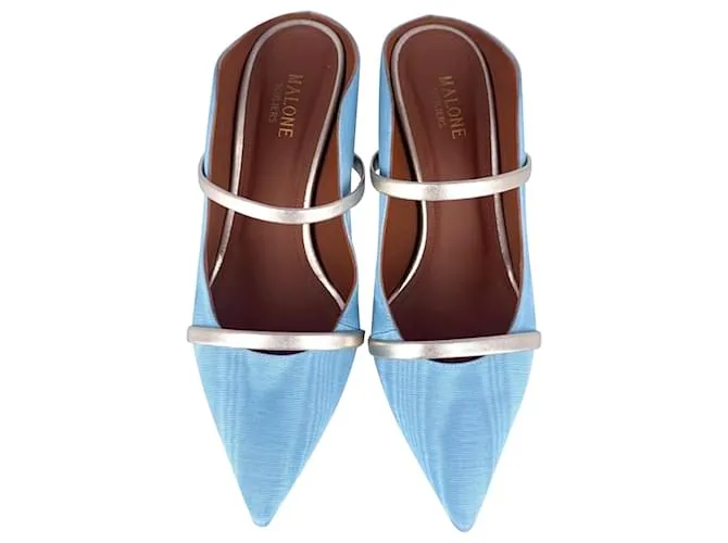 Autre Marque Malone Souliers Maureen 70mm Tacones en Seda Azul 