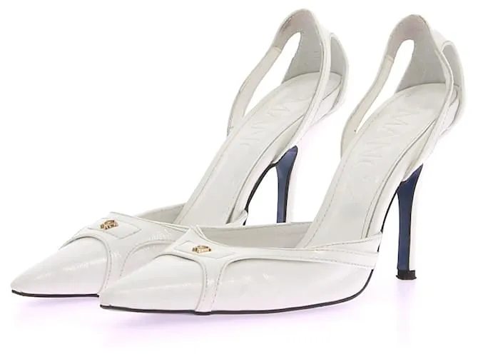 Autre Marque MANC Tacones T.UE 38 Cuero Blanco 