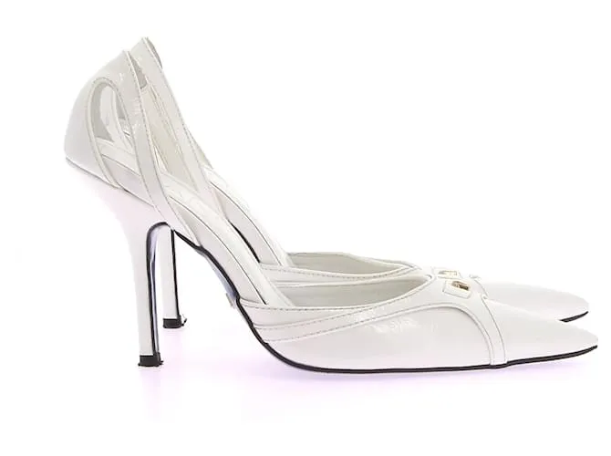 Autre Marque MANC Tacones T.UE 38 Cuero Blanco 