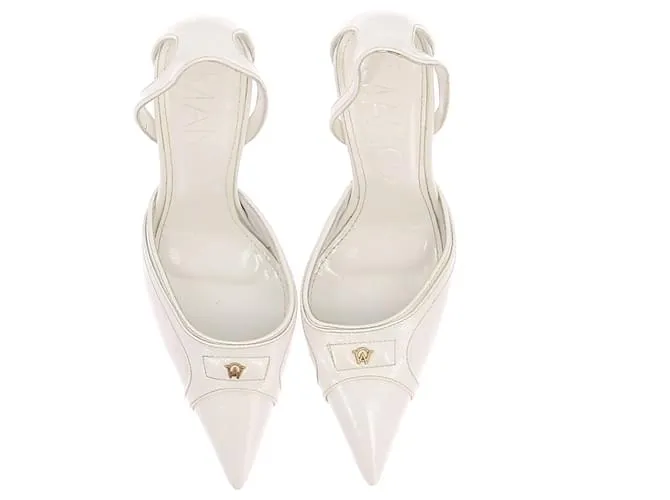 Autre Marque MANC Tacones T.UE 38 Cuero Blanco 