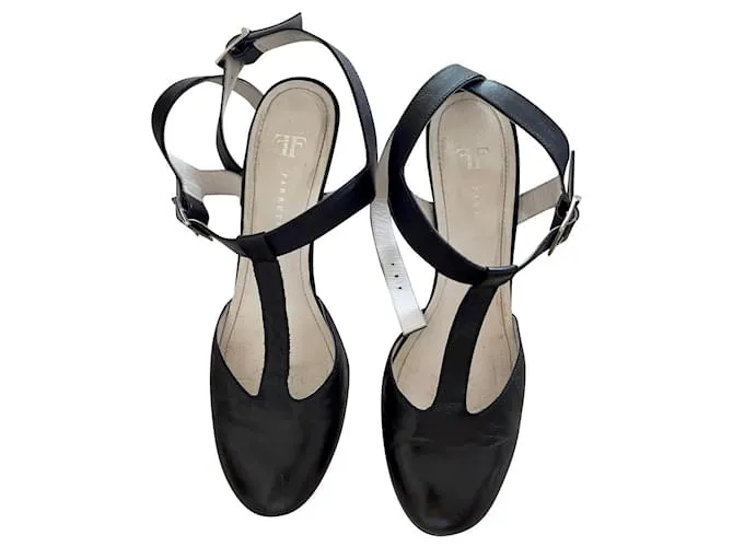 Autre Marque sandalias negras con tacones tipo Salomé Farrutx T.37,5-38 Negro 