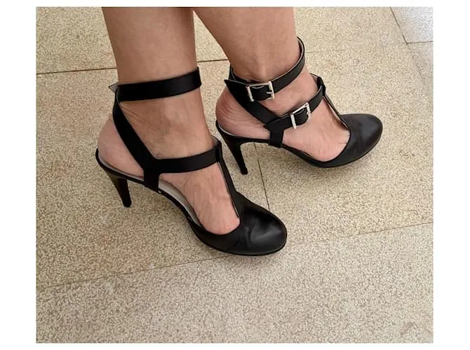 Autre Marque sandalias negras con tacones tipo Salomé Farrutx T.37,5-38 Negro 