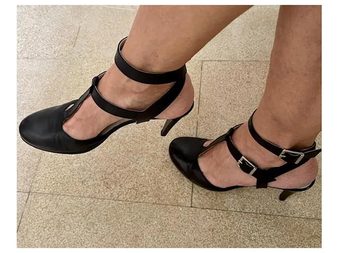 Autre Marque sandalias negras con tacones tipo Salomé Farrutx T.37,5-38 Negro 