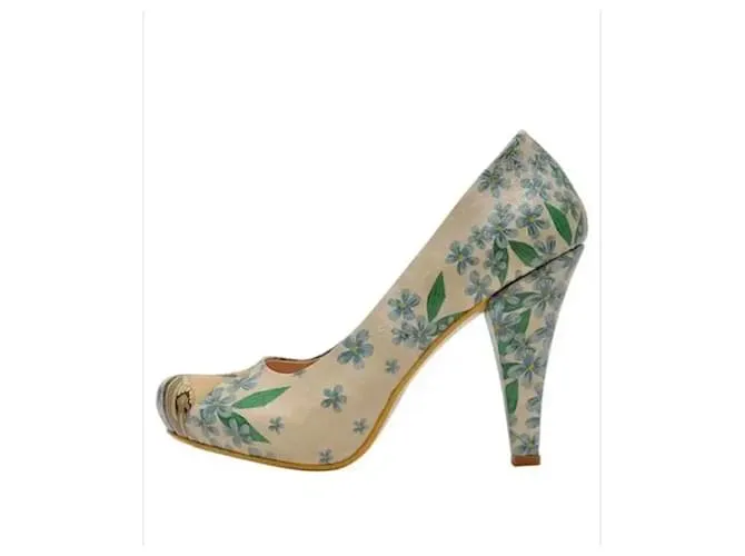 Autre Marque Tacones veganos Dogo Nature Beige Verde Azul oscuro 