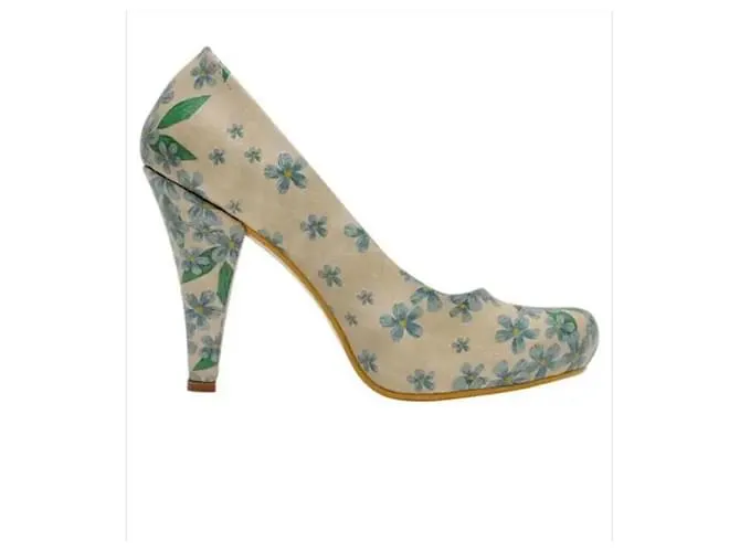 Autre Marque Tacones veganos Dogo Nature Beige Verde Azul oscuro 