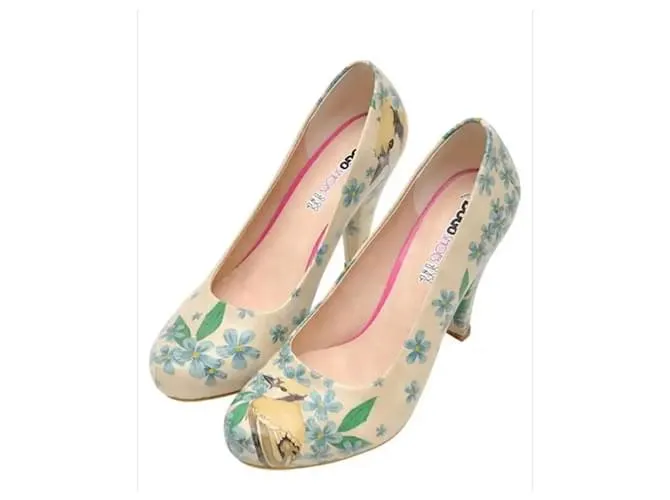 Autre Marque Tacones veganos Dogo Nature Beige Verde Azul oscuro 