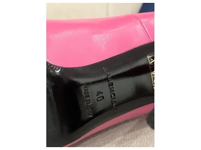 BALENCIAGA Tacones T.UE 40 Cuero Rosa 