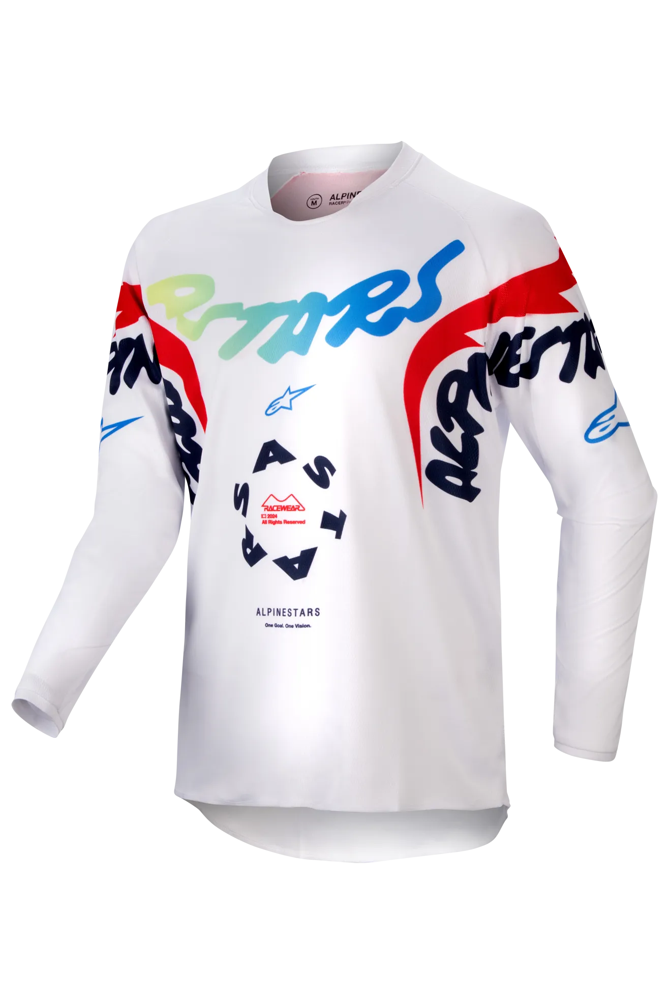 Camiseta de Cross Niño Alpinestars Racer Hana Blanco-Multicolor