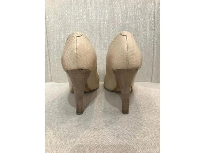 Chloé CHLOE Tacones T.UE 36.5 Pieles exóticas Beige 