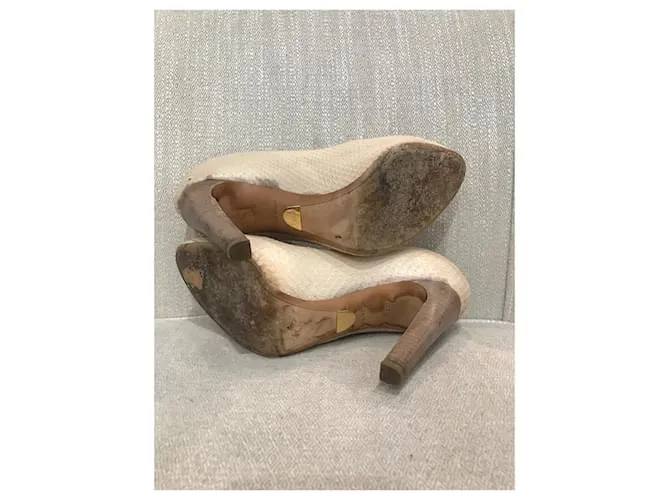 Chloé CHLOE Tacones T.UE 36.5 Pieles exóticas Beige 