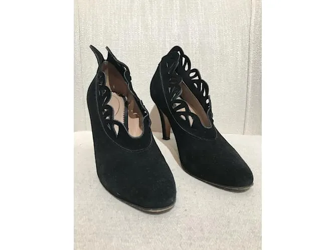 Chloé CHLOE Tacones T.UE 37 ante Negro 