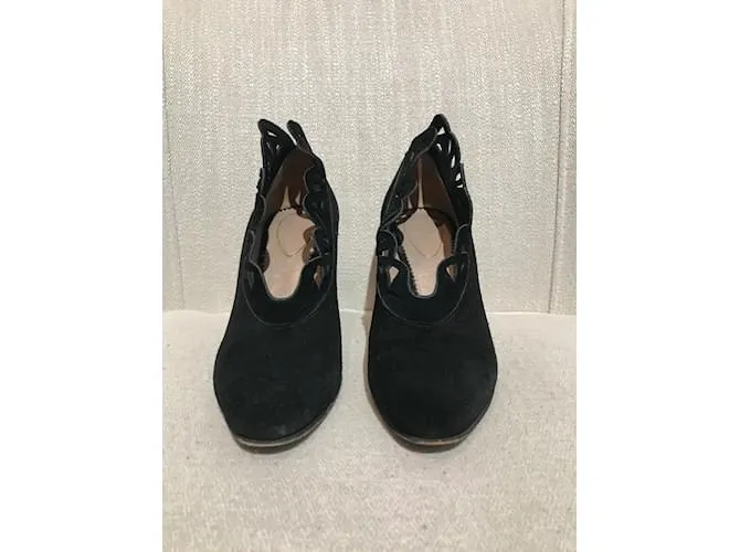 Chloé CHLOE Tacones T.UE 37 ante Negro 