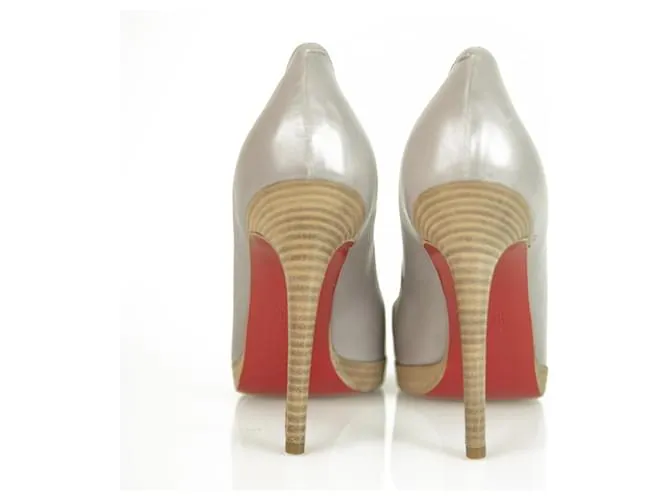 Christian Louboutin 120mm Bombas de plataforma de color lila claro con punta redonda Talla de tacones 40 Púrpura 