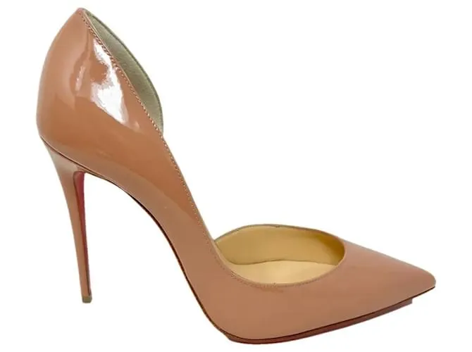 Christian Louboutin Tacones de 100 mm Riza - Becerro de charol - Rubor - Mujer Beige 