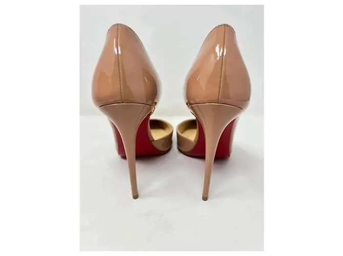 Christian Louboutin Tacones de 100 mm Riza - Becerro de charol - Rubor - Mujer Beige 