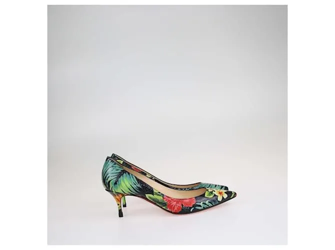 Christian Louboutin Tacones Pigale Follies 55 Impresión Hawaii Multicolor 