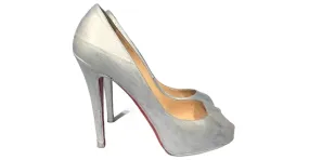 CHRISTIAN LOUBOUTIN Tacones T.UE 37 cuero Azul 