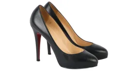 CHRISTIAN LOUBOUTIN Tacones T.UE 38.5 cuero Negro 