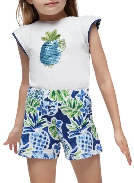 Conjunto Mayoral Piña Blanco Para Niña