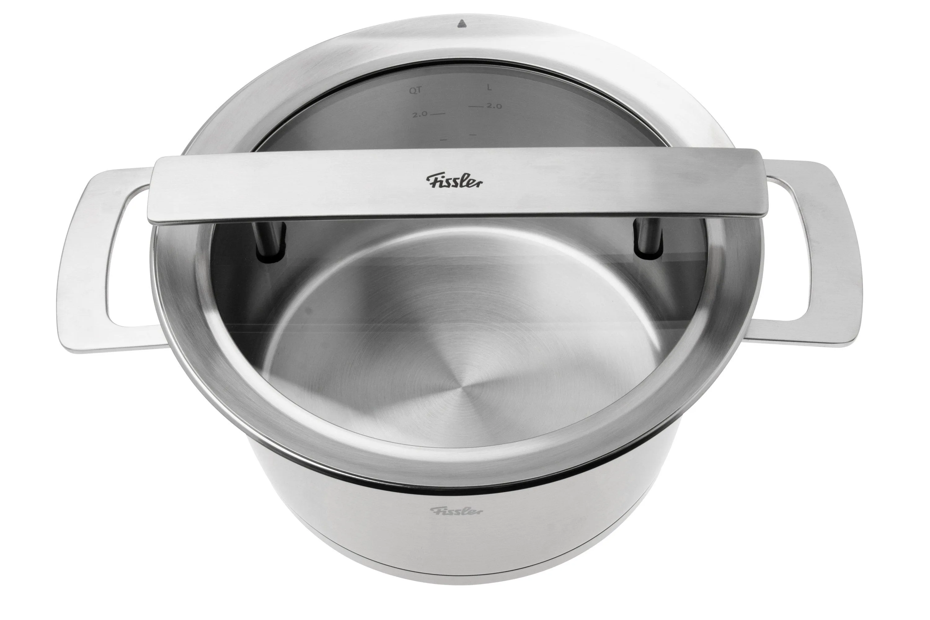 Fissler Phi Collection 016-113-20-000-0 olla, 20 cm, 3.2L, tapa de vidrio