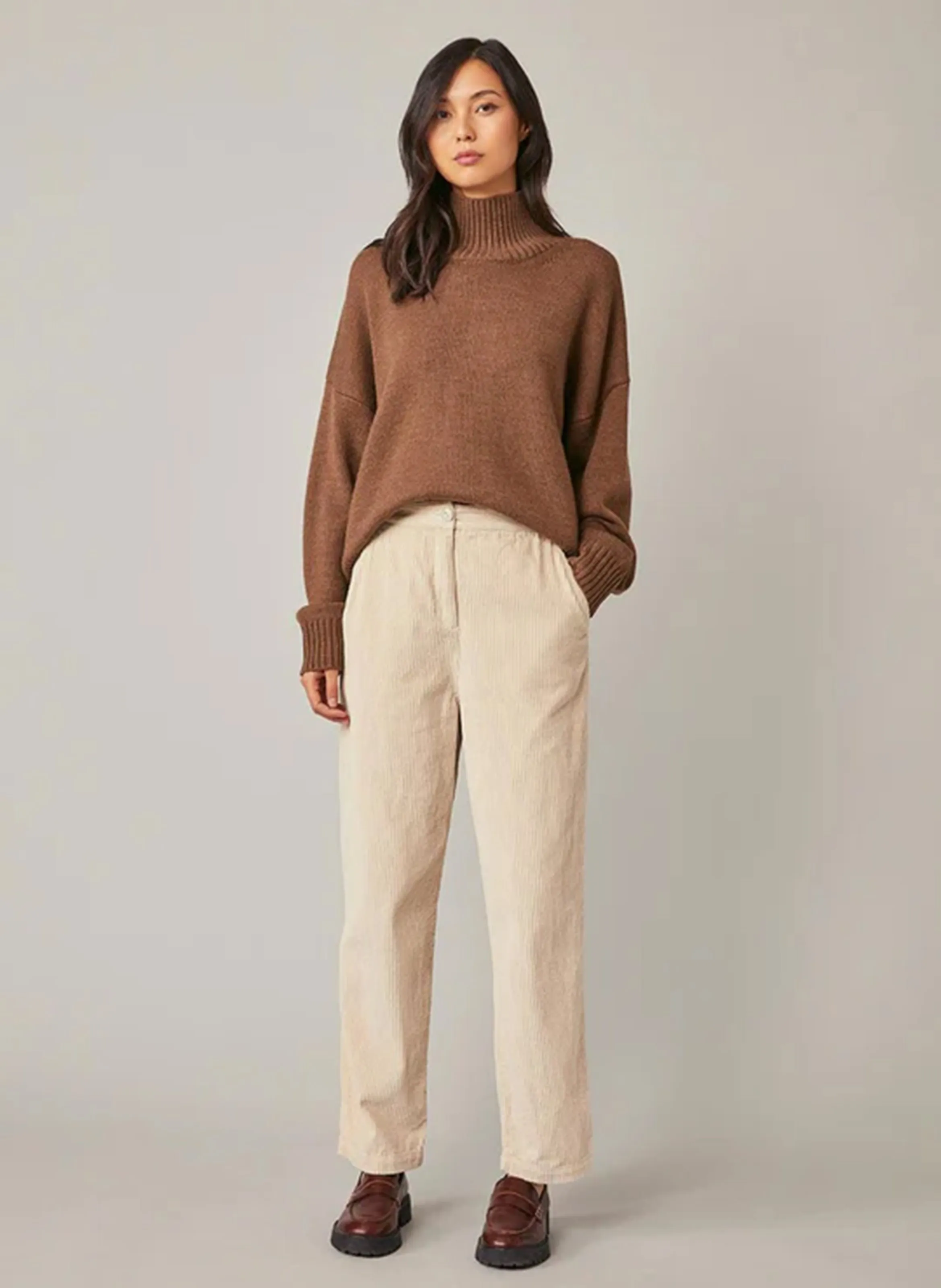 FRANCK - Pantalón cargo de algodón slim en blanco