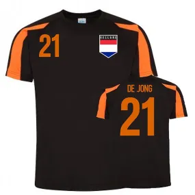 Frenkie De Jong Holland Sports Training Jersey (Negro)
