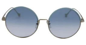 Gafas de sol de montura redonda Loewe LW40008U en metal plateado Plata Metálico 