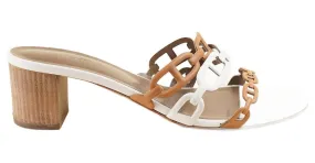 Hermès Tacones Chain D'ancre 39 Beige 