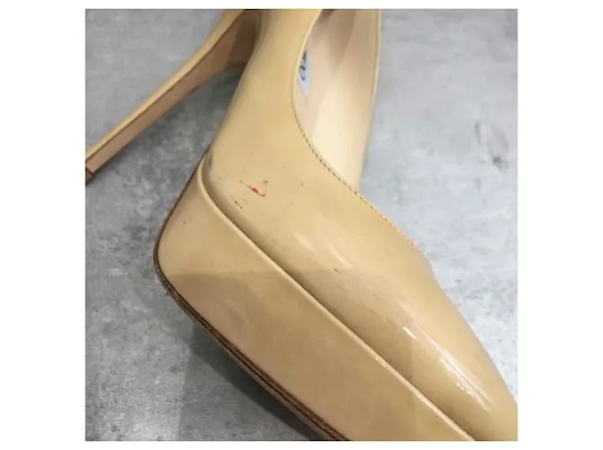 JIMMY CHOO Tacones T.UE 38.5 Charol Beige 