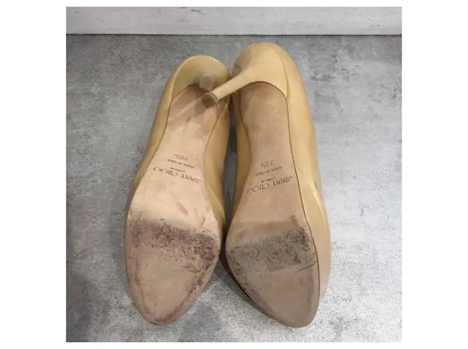 JIMMY CHOO Tacones T.UE 38.5 Charol Beige 