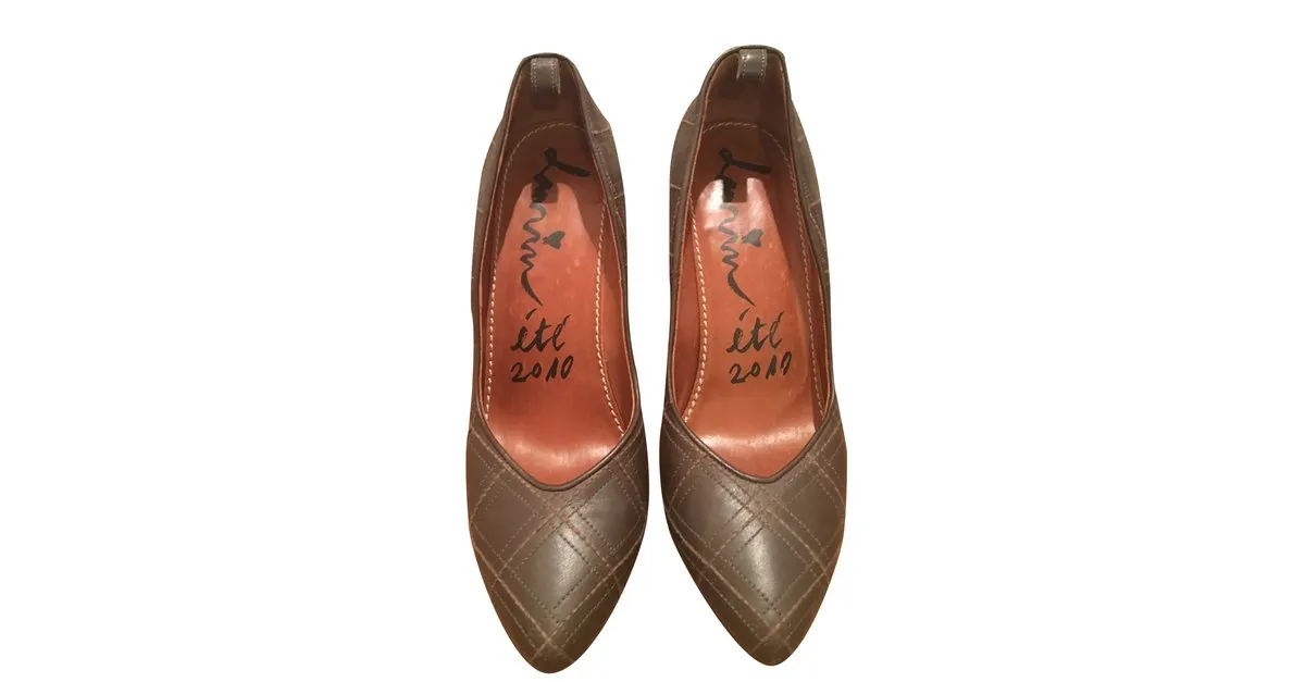 Lanvin Tacones Caqui 
