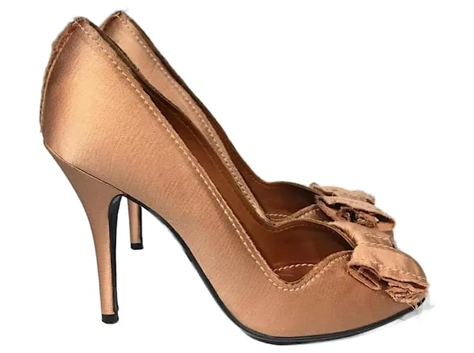 LANVIN Tacones T.UE 37 paño Beige 