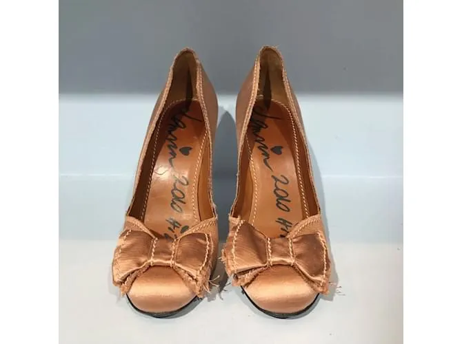 LANVIN Tacones T.UE 37 paño Beige 