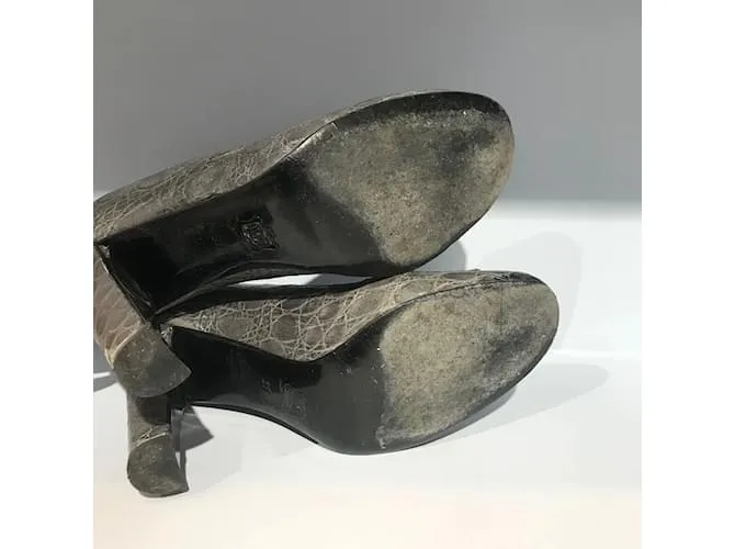 LAURENCE DACADE Tacones T.UE 37 Pieles exóticas Gris 