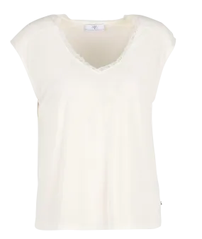 LE TEMPS DES CERISES NATE - Top fluido con cuello de pico en blanco