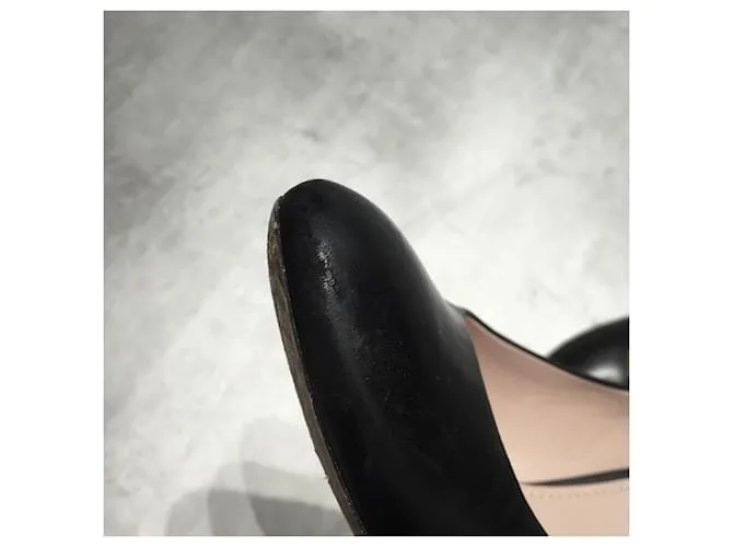 Miu Miu MIU Tacones MIU T.UE 38.5 Cuero Negro 