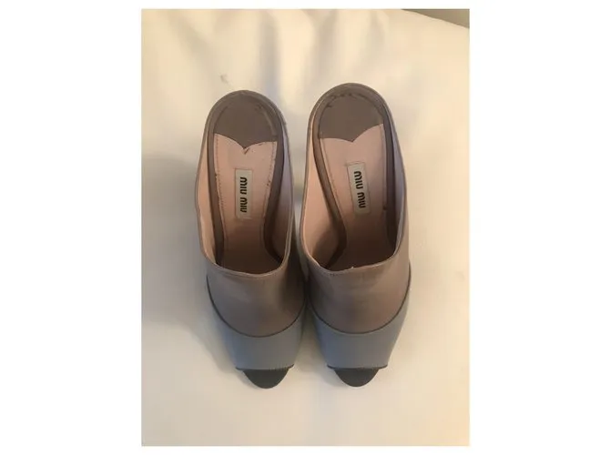 Miu Miu Tacones Azul Gris Lavanda 