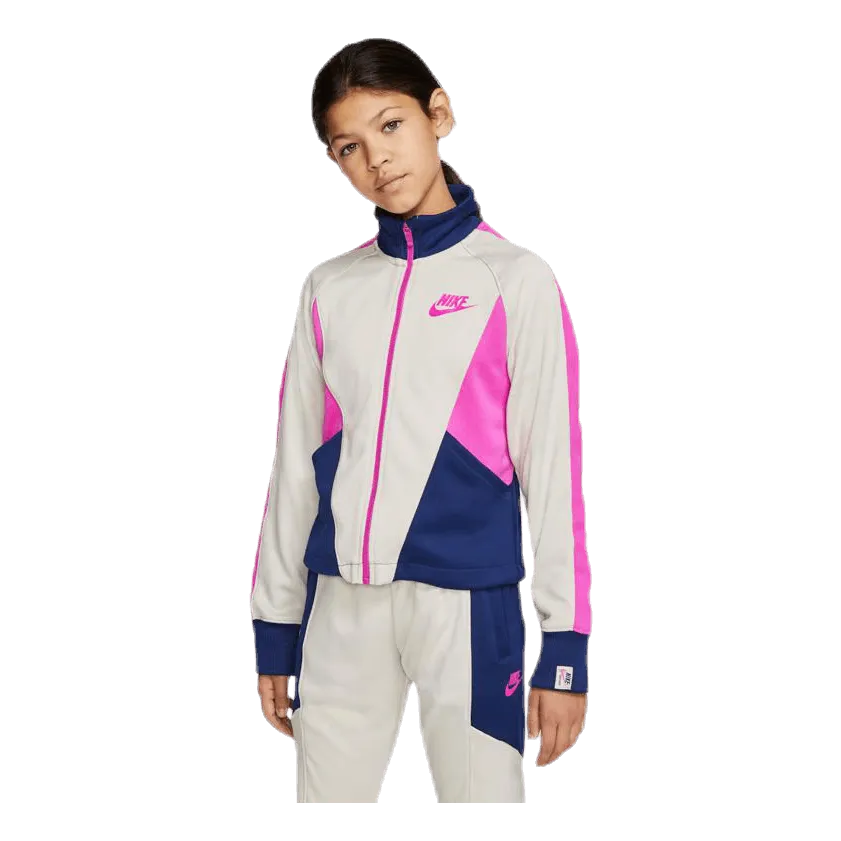 Nike Heritage Front Zip Junior Pink/White
