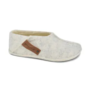 Omaking - Tohkri White - babuchas de casa barefoot fieltro y lana