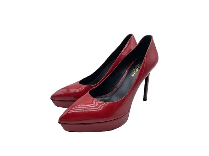 SAINT LAURENT Tacones T.UE 37 Charol Roja 