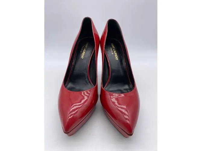 SAINT LAURENT Tacones T.UE 37 Charol Roja 